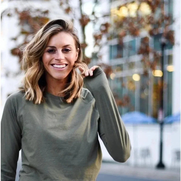 Rokwolf Luxury Pima Cotton Long Sleeve Tee Burnt Olive - Picture 2 of 2